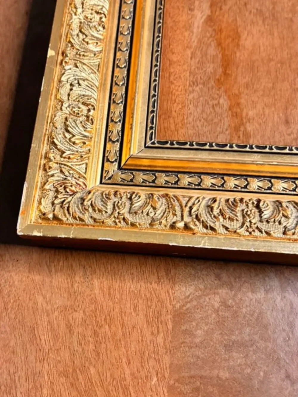 Ornate Vintage Wooden Ornate Raised Gold-gilt Frame